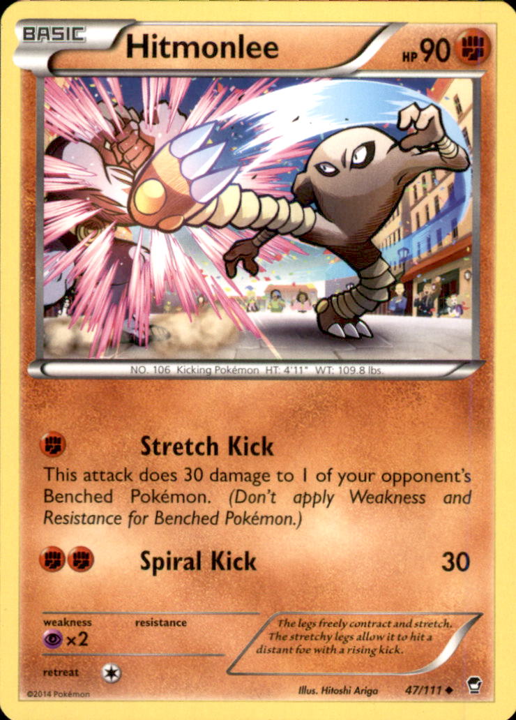 Hitmonlee Uncommon XY - Furious Fists 47/111 NM