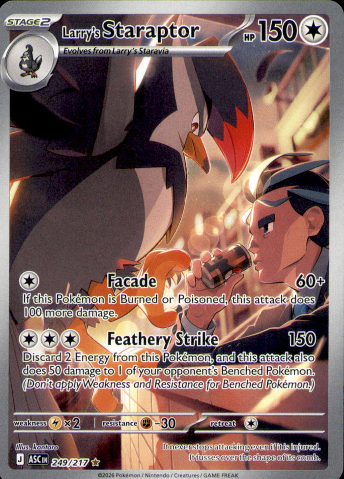 Larry's Staraptor Holo Illustration Rare ME: Ascended Heroes 249/217 NM