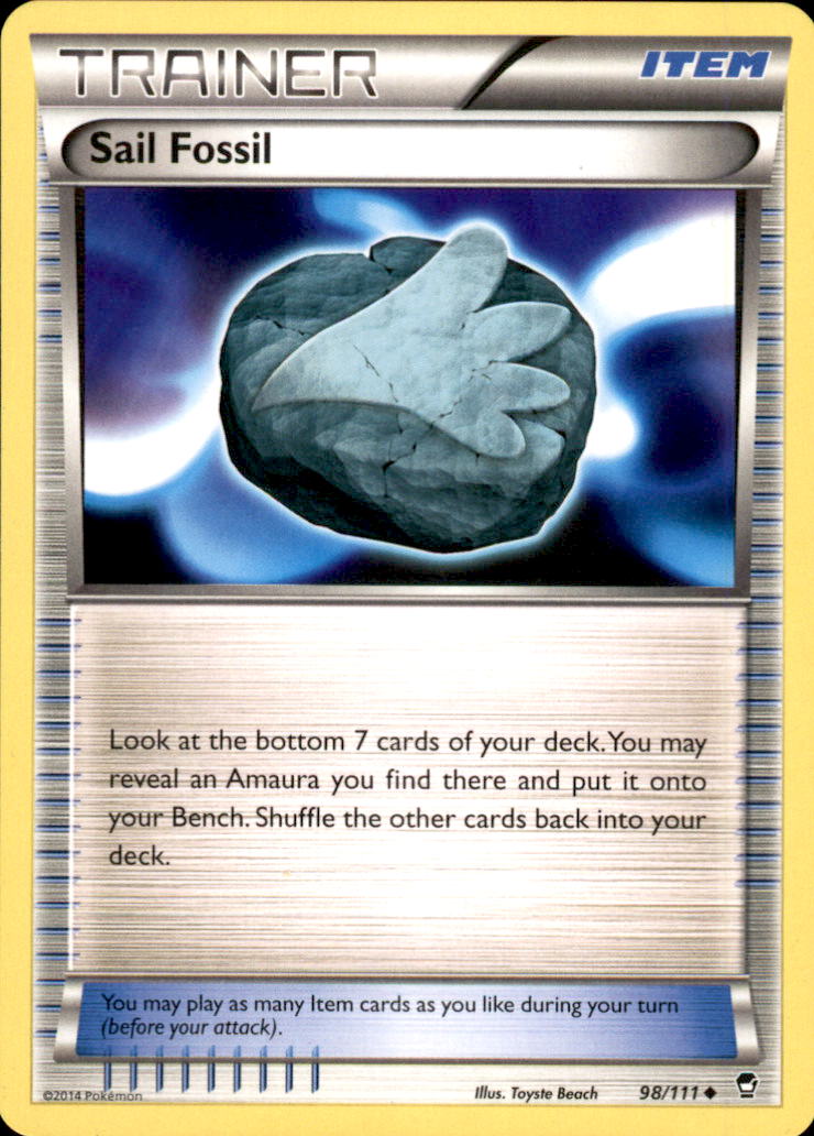 Sail Fossil Uncommon XY - Furious Fists 98/111 NM