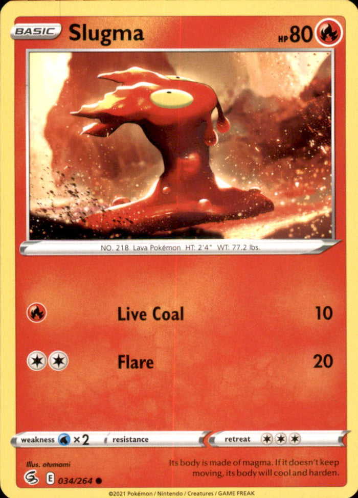 Slugma Common SWSH08: Fusion Strike 034/264 NM