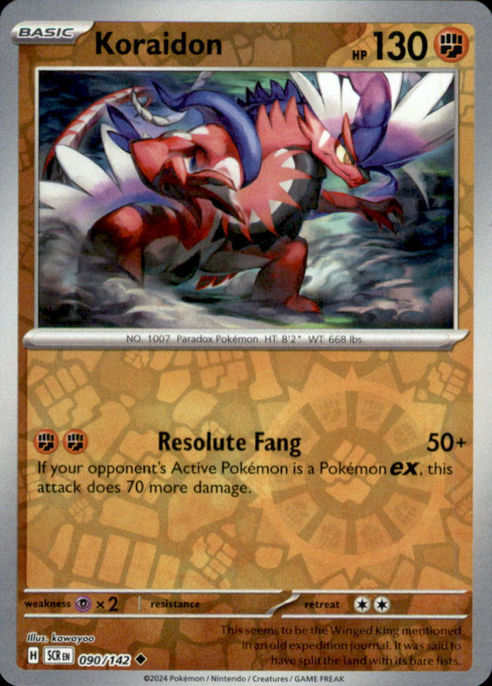 Koraidon Reverse Holo Uncommon SV07: Stellar Crown 090/142 NM