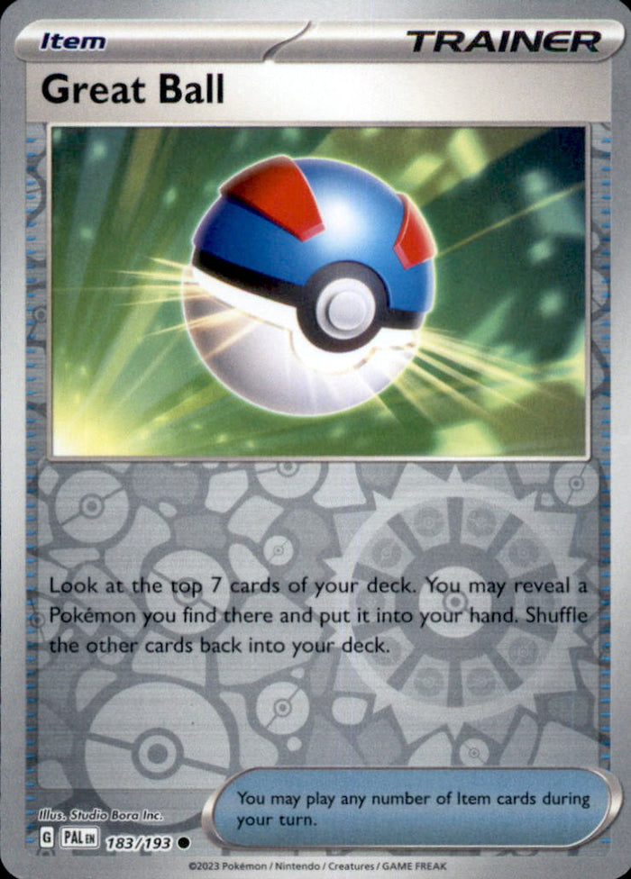 Great Ball Reverse Holo Common SV02: Paldea Evolved 183/193 NM