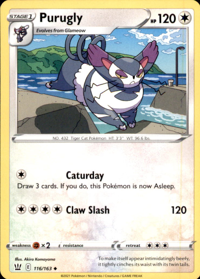 Purugly Uncommon SWSH05: Battle Styles 116/163 NM