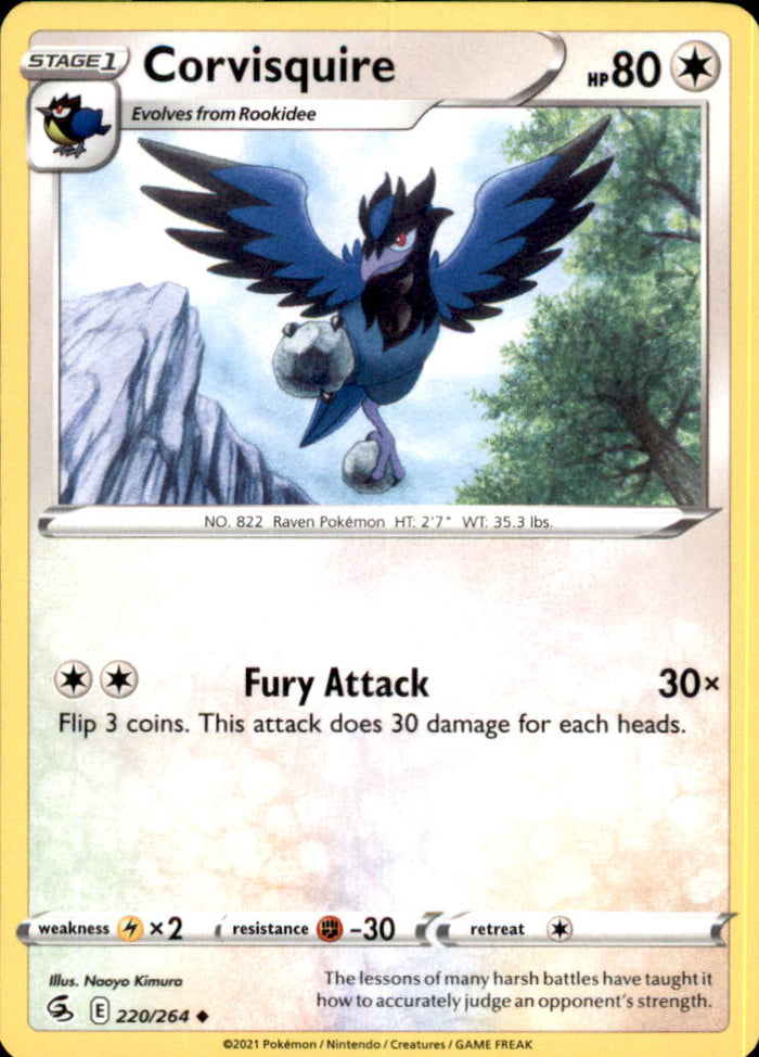 Corvisquire Uncommon SWSH08: Fusion Strike 220/264 NM