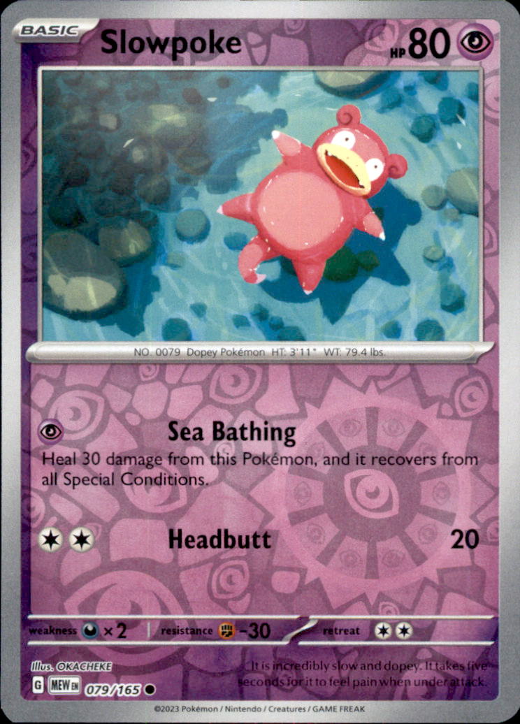 Slowpoke Reverse Holo Common SV: Scarlet & Violet 151 079/165 NM