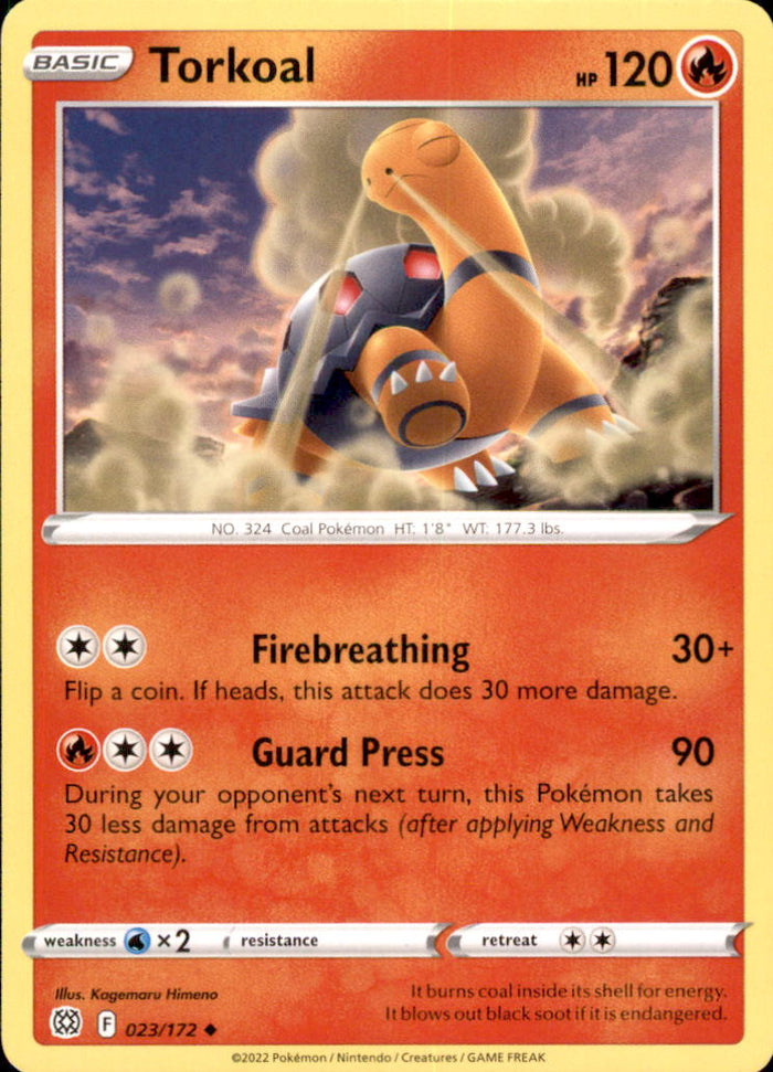 Torkoal Uncommon SWSH09: Brilliant Stars 023/172 NM