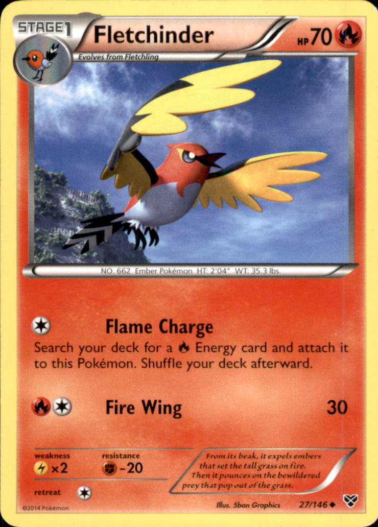 Fletchinder Uncommon XY Base Set 27/146 NM