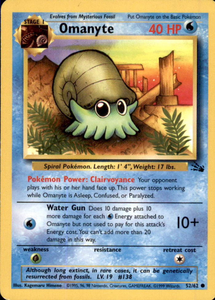 Omanyte Unlimited Common Fossil 52/62 LP