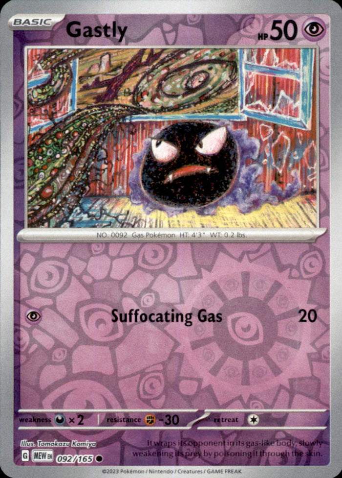 Gastly Reverse Holo Common SV: Scarlet & Violet 151 092/165 NM