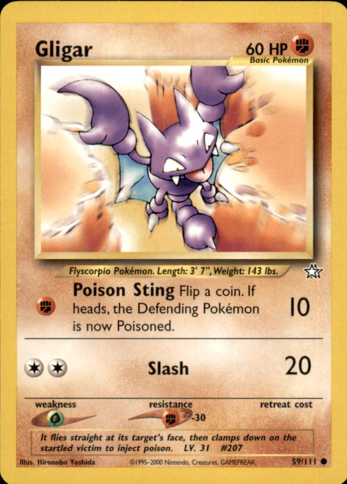 Gligar Unlimited Common Neo Genesis 059/111 NM