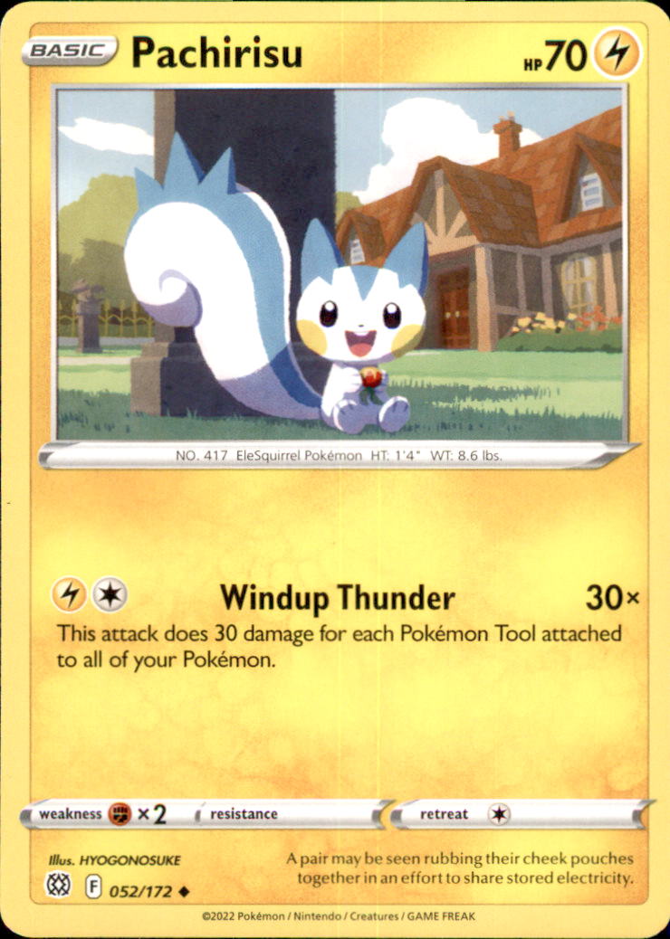Pachirisu Uncommon SWSH09: Brilliant Stars 052/172 NM