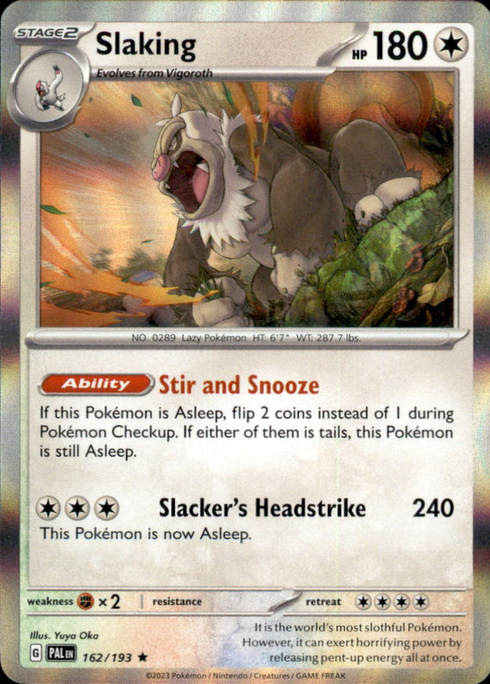 Slaking Holo Rare SV02: Paldea Evolved 162/193 NM