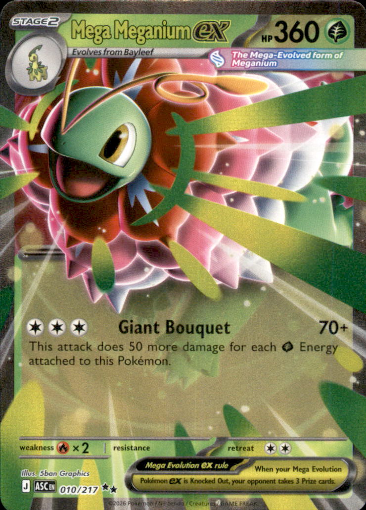 Mega Meganium ex Holo Double Rare ME: Ascended Heroes 010/217 NM
