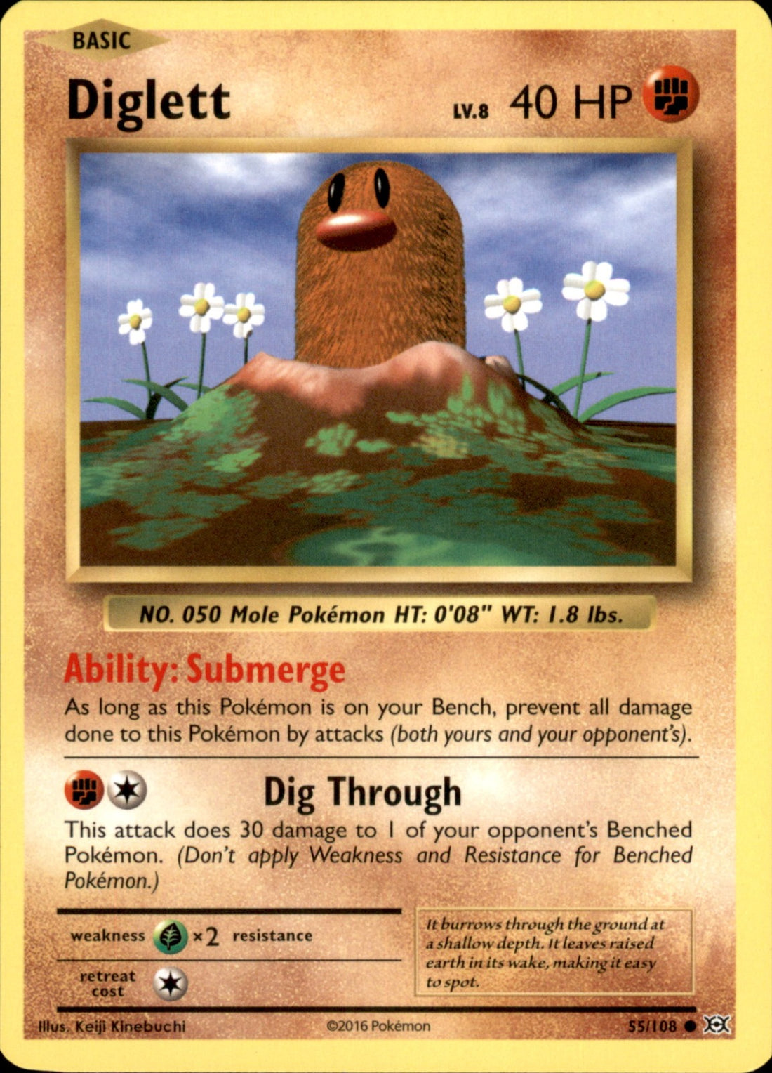 Diglett Common XY - Evolutions 55/108 NM