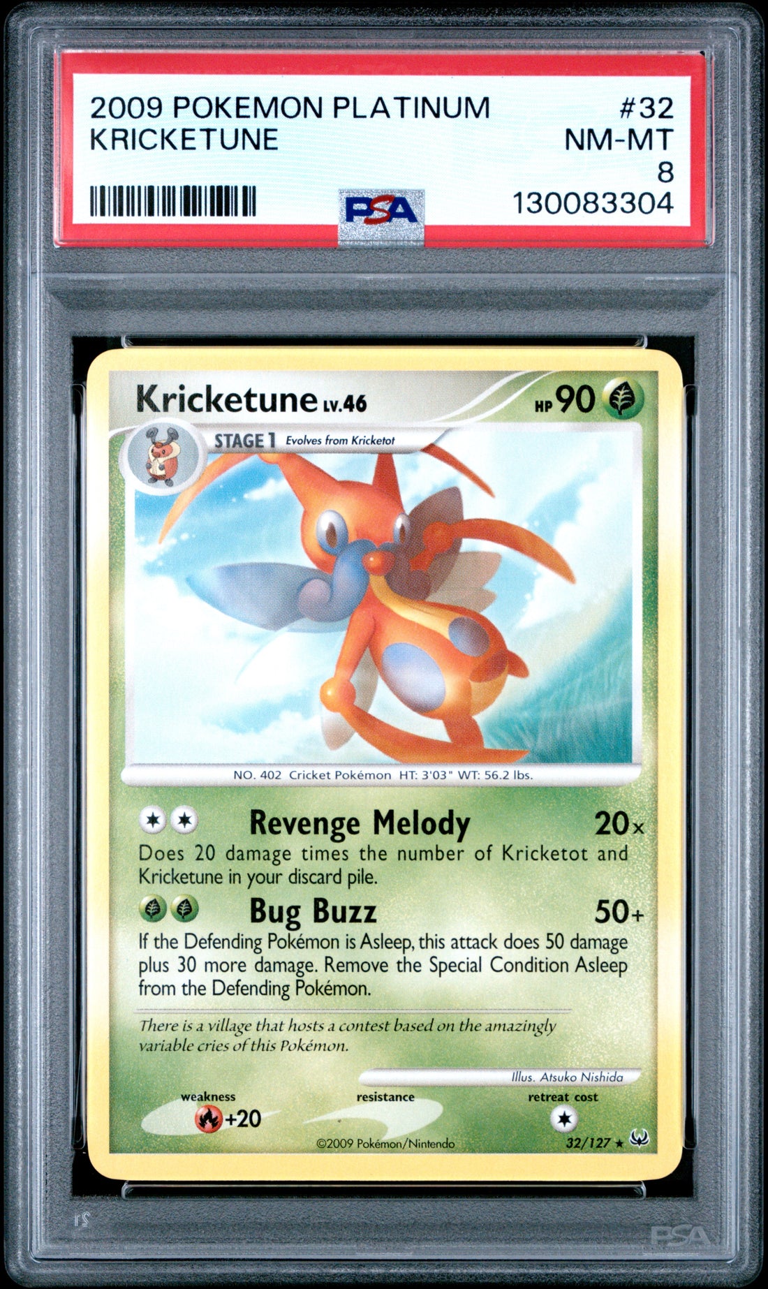 Kricketune Pokemon Platinum 32 NM PSA 8