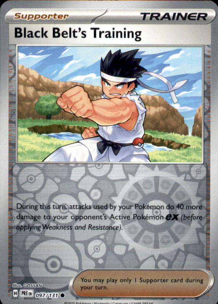 Black Belt's Training Reverse Holo Common SV: Prismatic Evolutions 097/131 NM