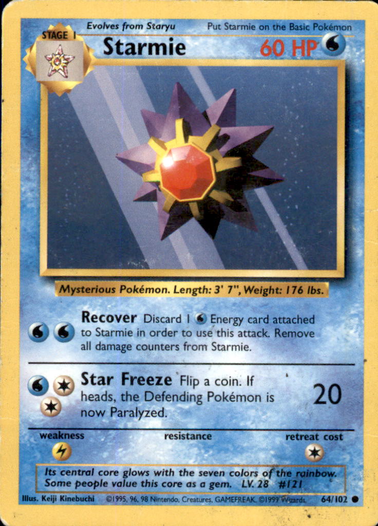 Starmie Common Base Set 064/102 LP