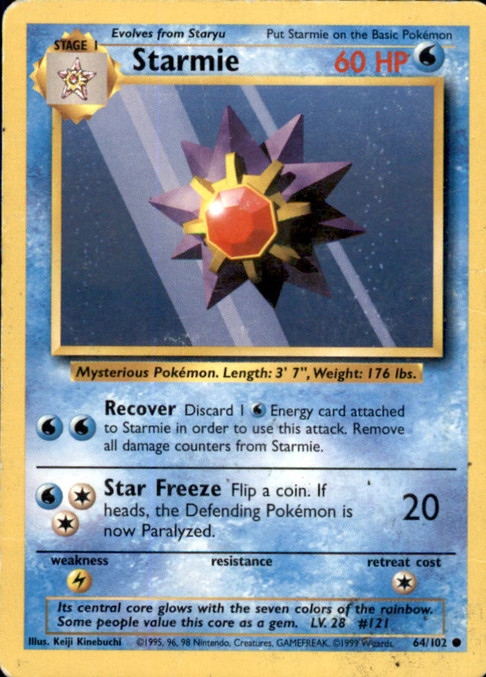 Starmie Common Base Set 064/102 LP