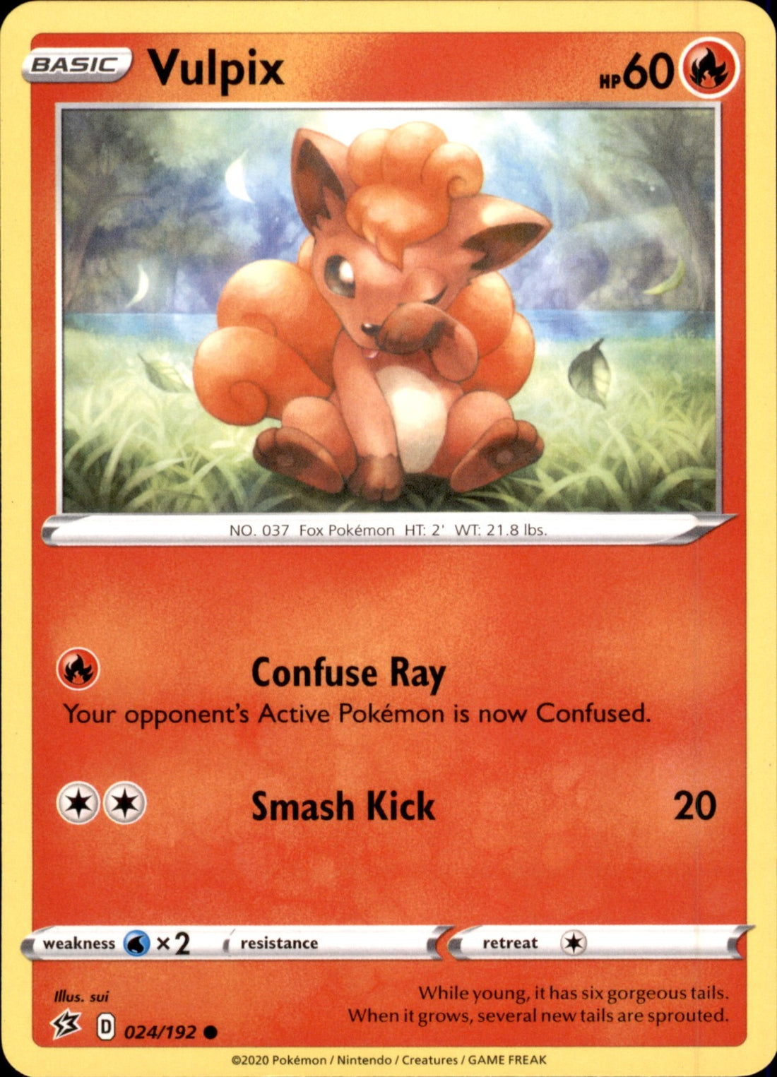 Vulpix Common SWSH02: Rebel Clash 024/192 NM