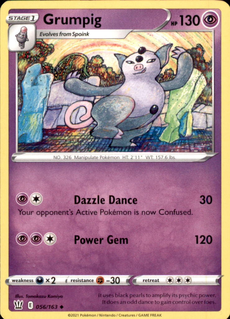 Grumpig Uncommon SWSH05: Battle Styles 056/163 NM