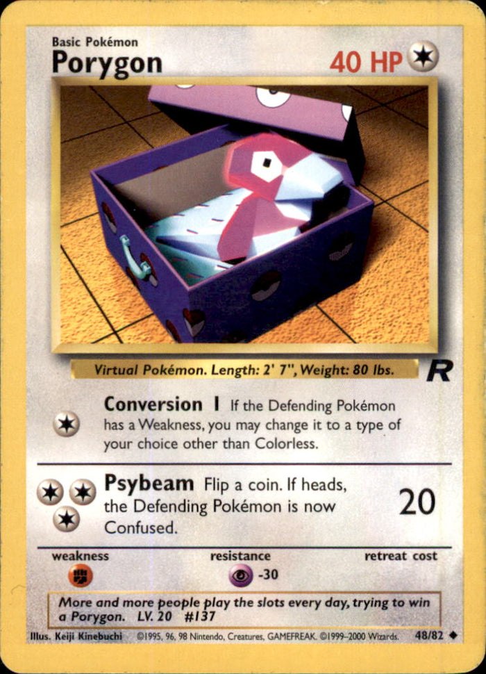 Porygon Unlimited Uncommon Team Rocket 48/82 LP