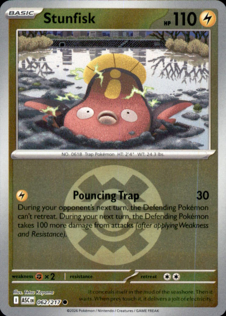 Stunfisk (Quick Ball) Reverse Holo Common ME: Ascended Heroes 062/217 NM
