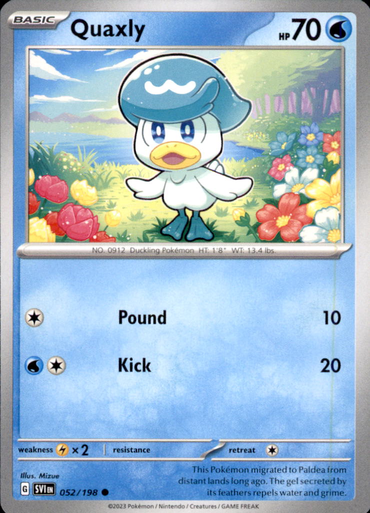 Quaxly Common SV01: Scarlet & Violet Base Set 052/198 NM