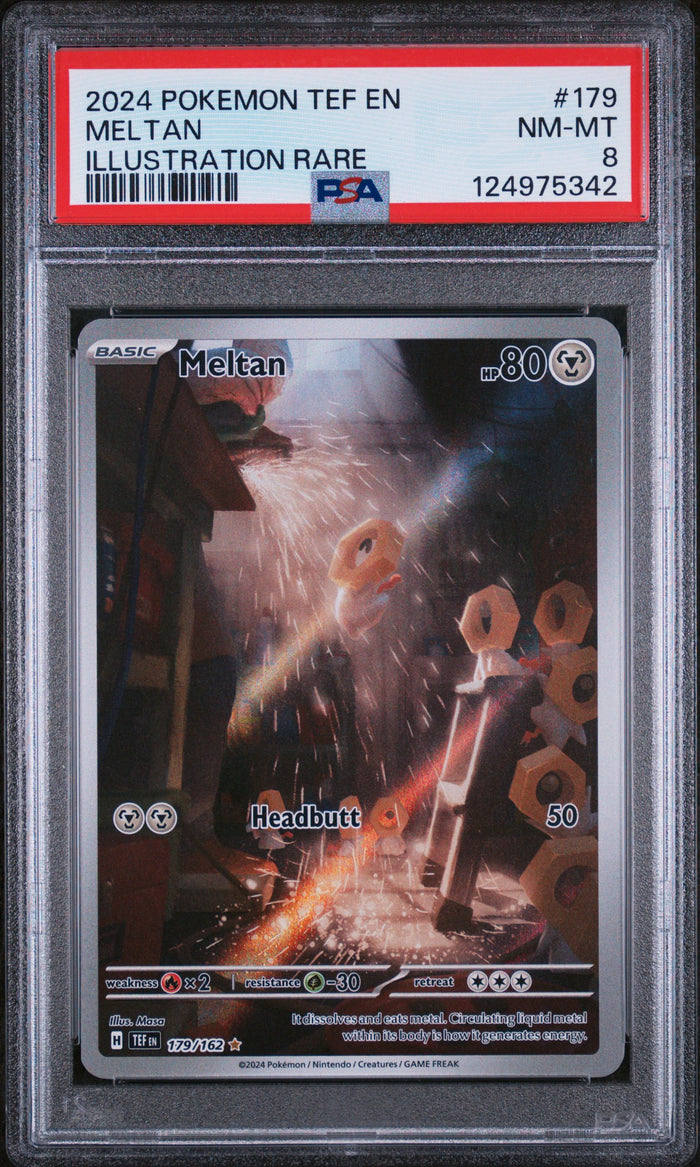 Meltan Illustration Rare Pokemon Tef En-Temporal Forces 179 NM PSA 8