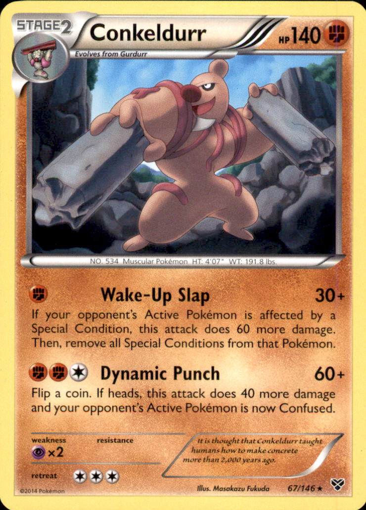 Conkeldurr Rare XY Base Set 67/146 NM