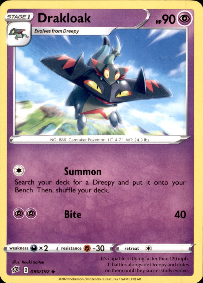Drakloak Uncommon SWSH02: Rebel Clash 090/192 NM