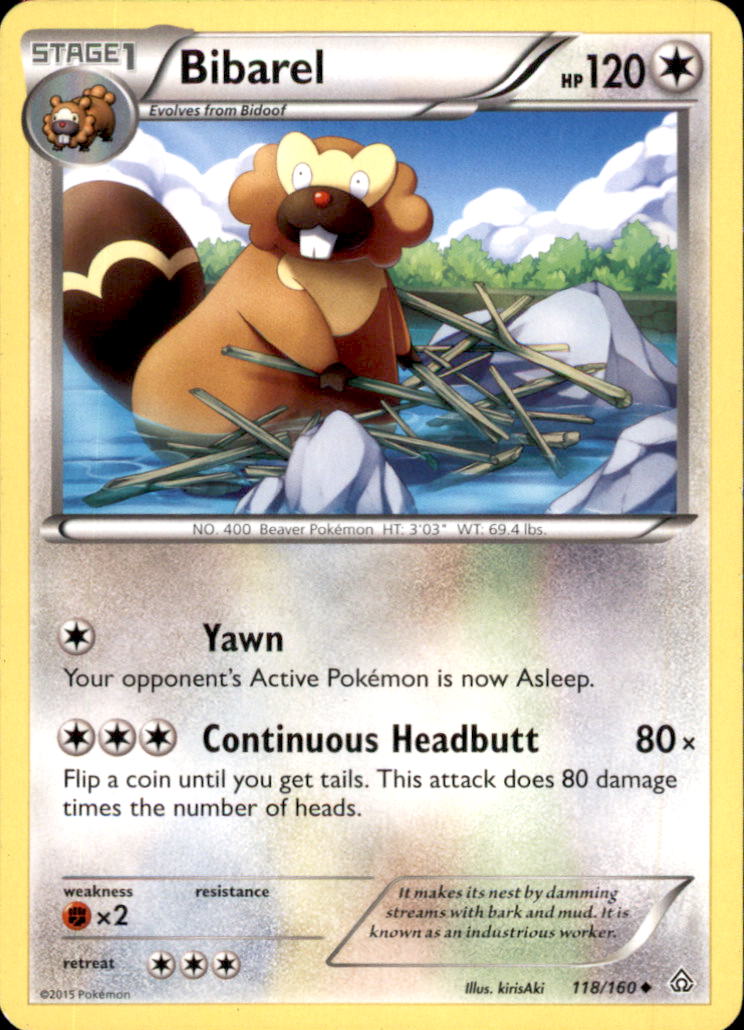 Bibarel Uncommon XY - Primal Clash 118/160 NM