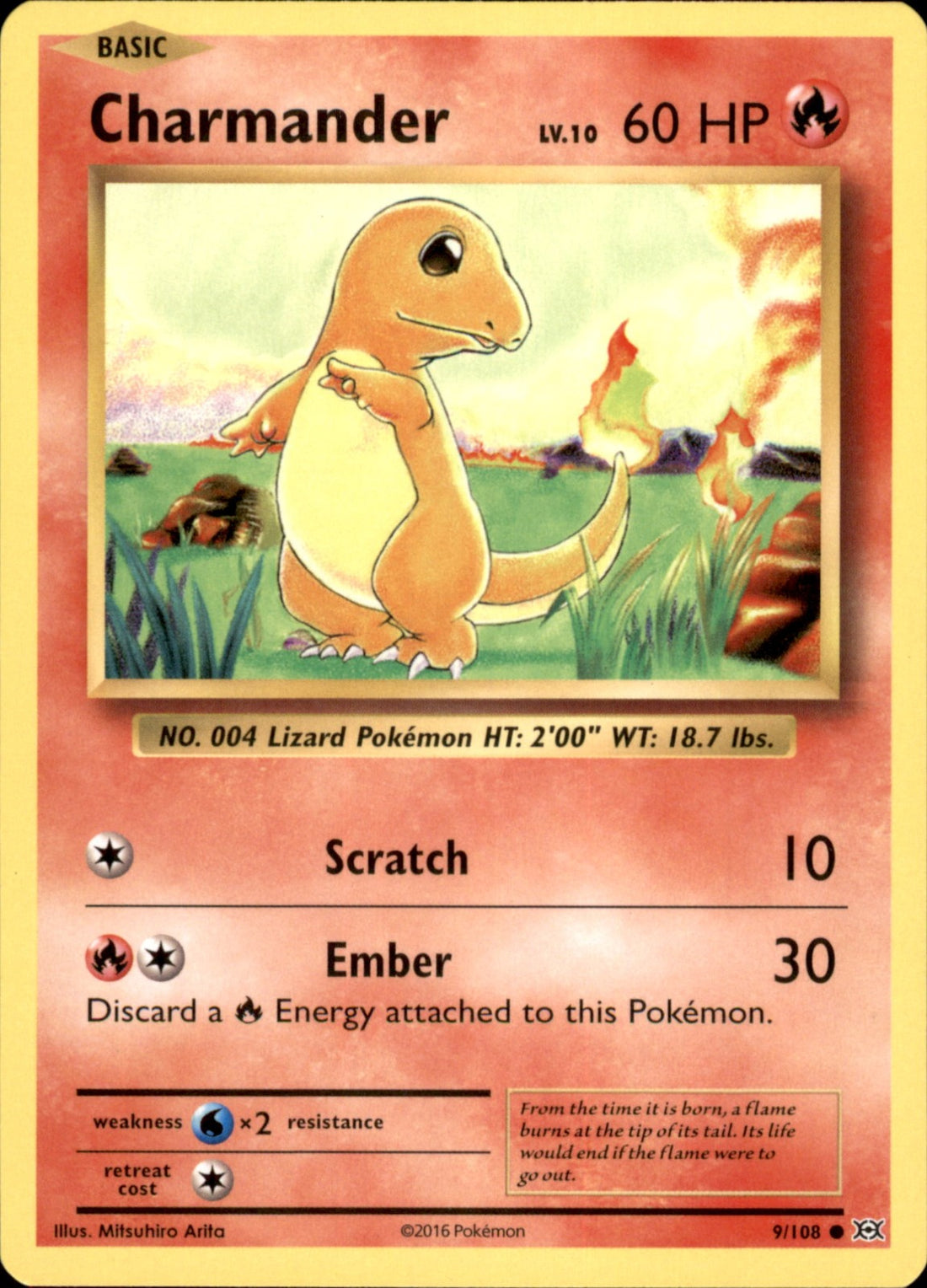 Charmander Common XY - Evolutions 9/108 NM
