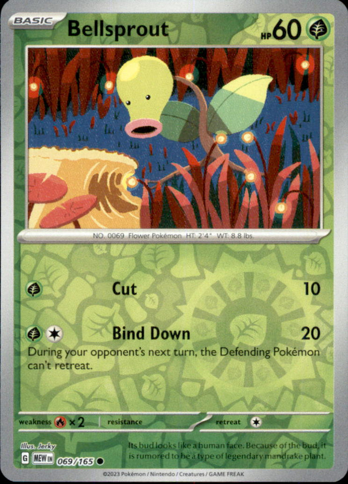 Bellsprout Reverse Holo Common SV: Scarlet & Violet 151 069/165 NM