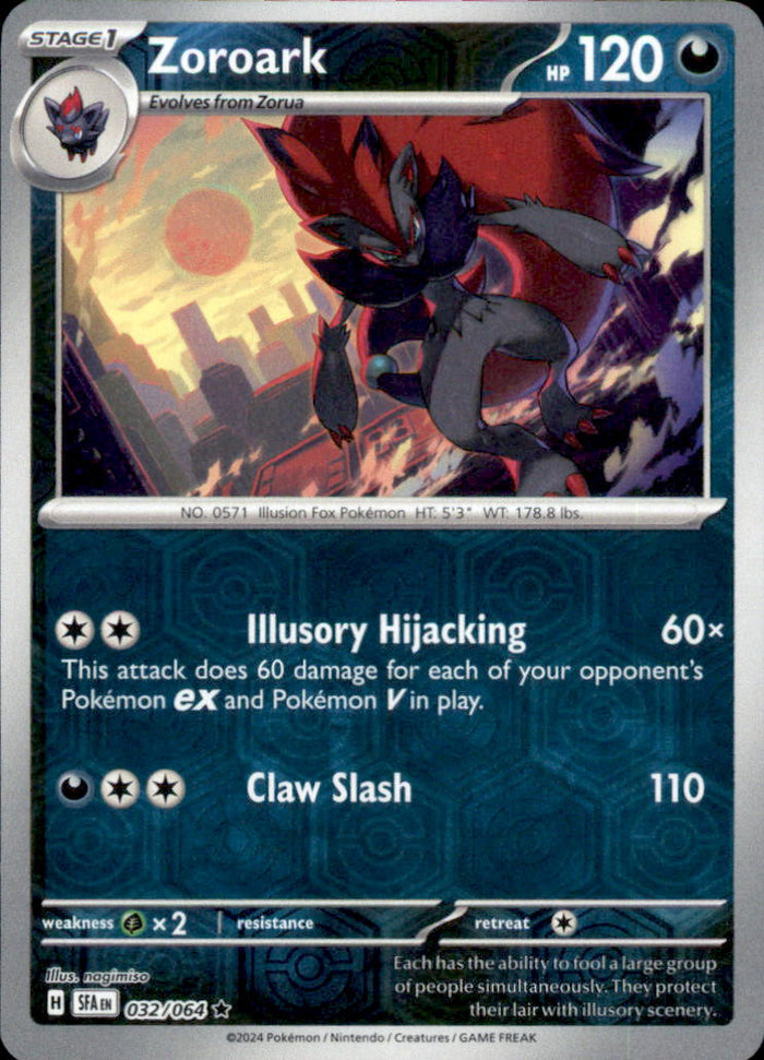 Zoroark Reverse Holo Rare SV: Shrouded Fable 032/064 NM
