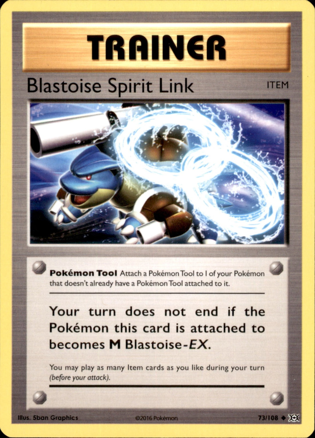 Blastoise Spirit Link Uncommon XY - Evolutions 73/108 NM