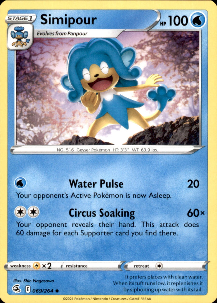 Simipour Uncommon SWSH08: Fusion Strike 069/264 NM