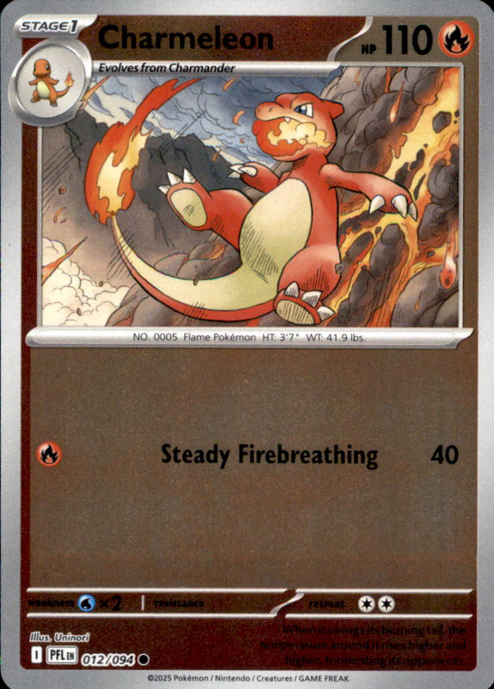 Charmeleon Reverse Holo Common ME02: Phantasmal Flames 012/094 NM