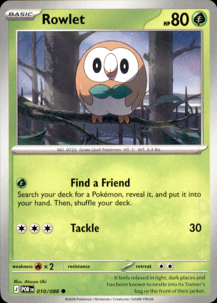 Rowlet Common ME03: Perfect Order 010/088 NM