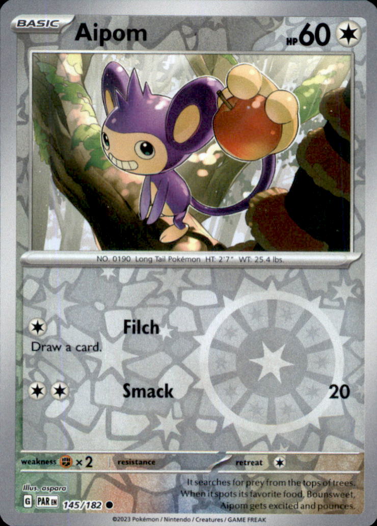 Aipom Reverse Holo Common SV04: Paradox Rift 145/182 NM