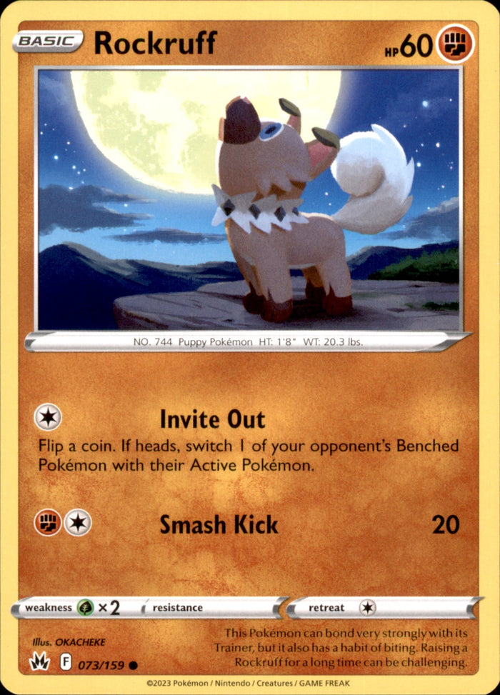 Rockruff Common SWSH: Crown Zenith 073/159 NM