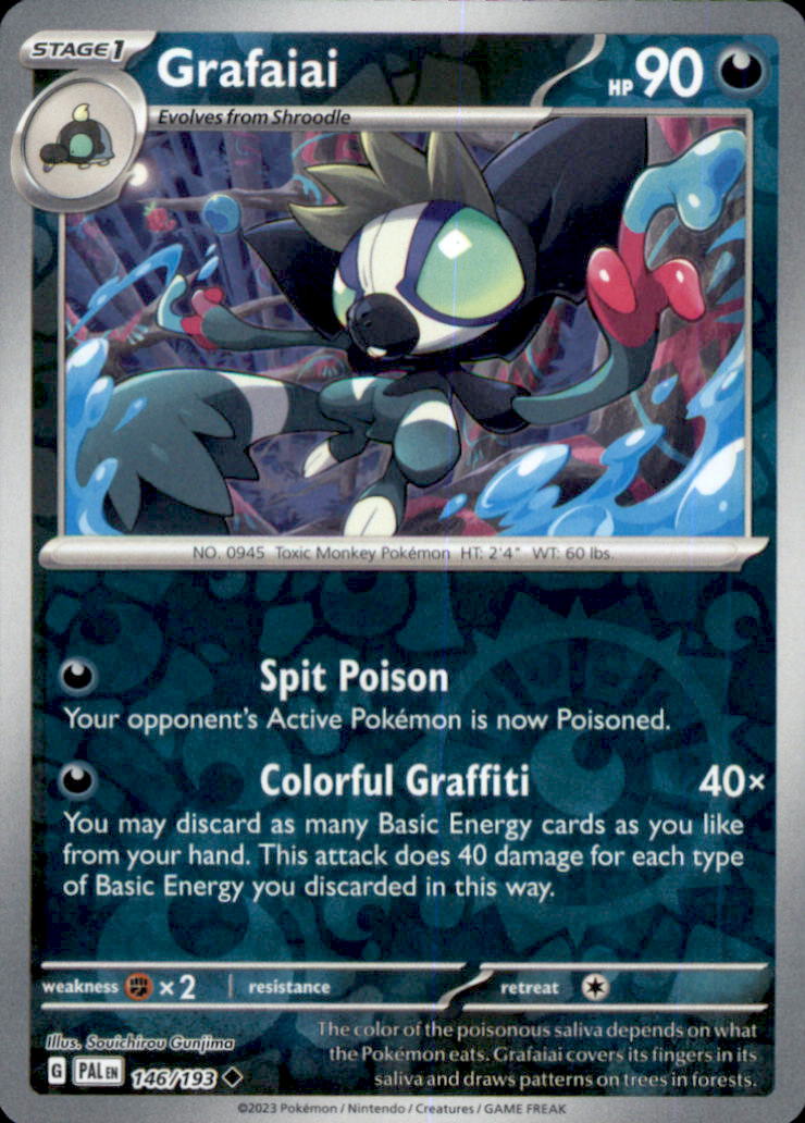Grafaiai Reverse Holo Uncommon SV02: Paldea Evolved 146/193 NM