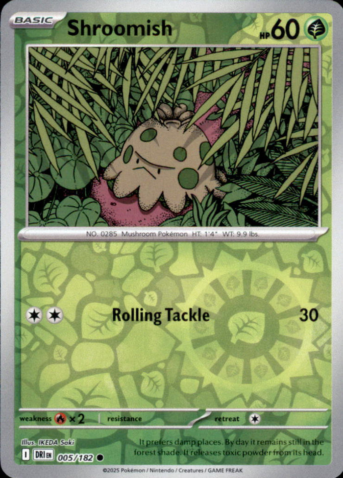Shroomish Reverse Holo Common SV10: Destined Rivals 005/182 NM