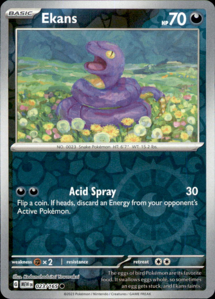 Ekans Reverse Holo Common SV: Scarlet & Violet 151 023/165 NM
