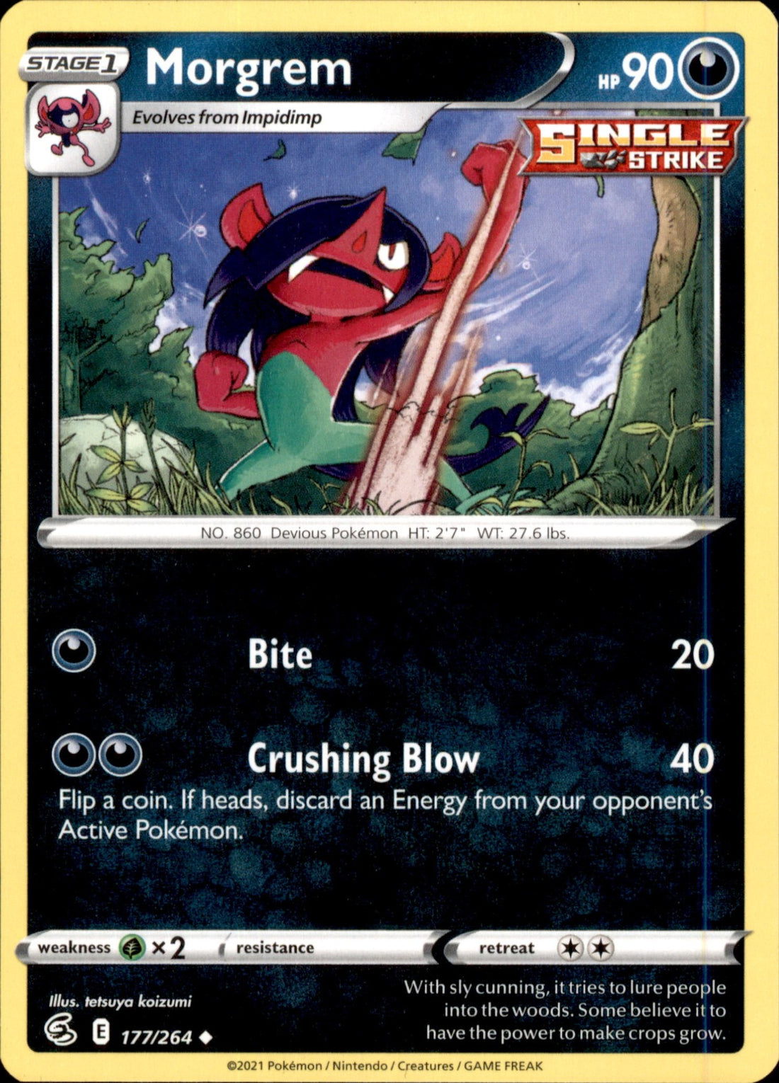 Morgrem Uncommon SWSH08: Fusion Strike 177/264 NM
