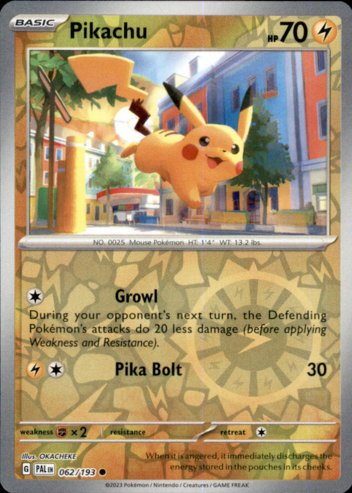 Pikachu Reverse Holo Common SV02: Paldea Evolved 062/193 NM