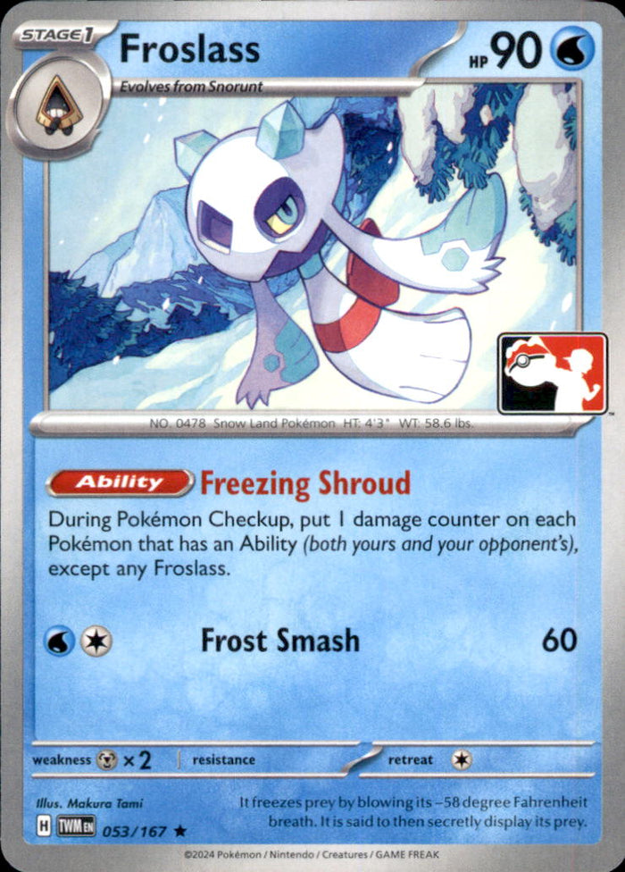 Froslass Rare Prize Pack Series Cards 053/167 NM