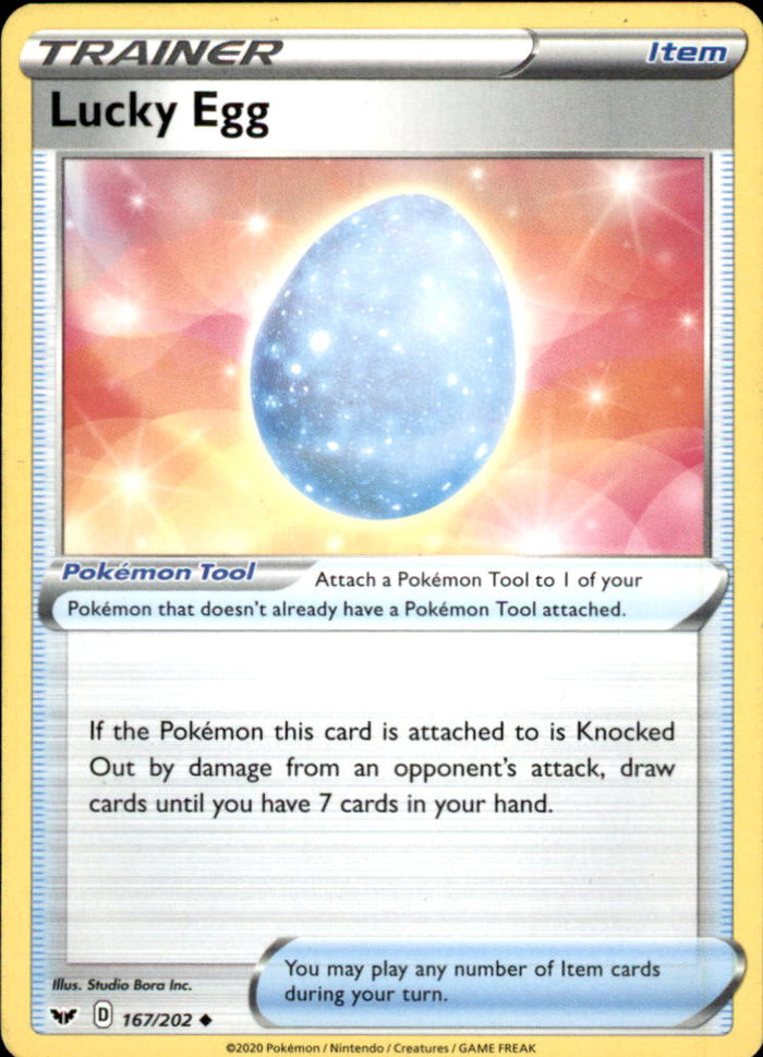 Lucky Egg Uncommon SWSH01: Sword & Shield Base Set 167/202 NM