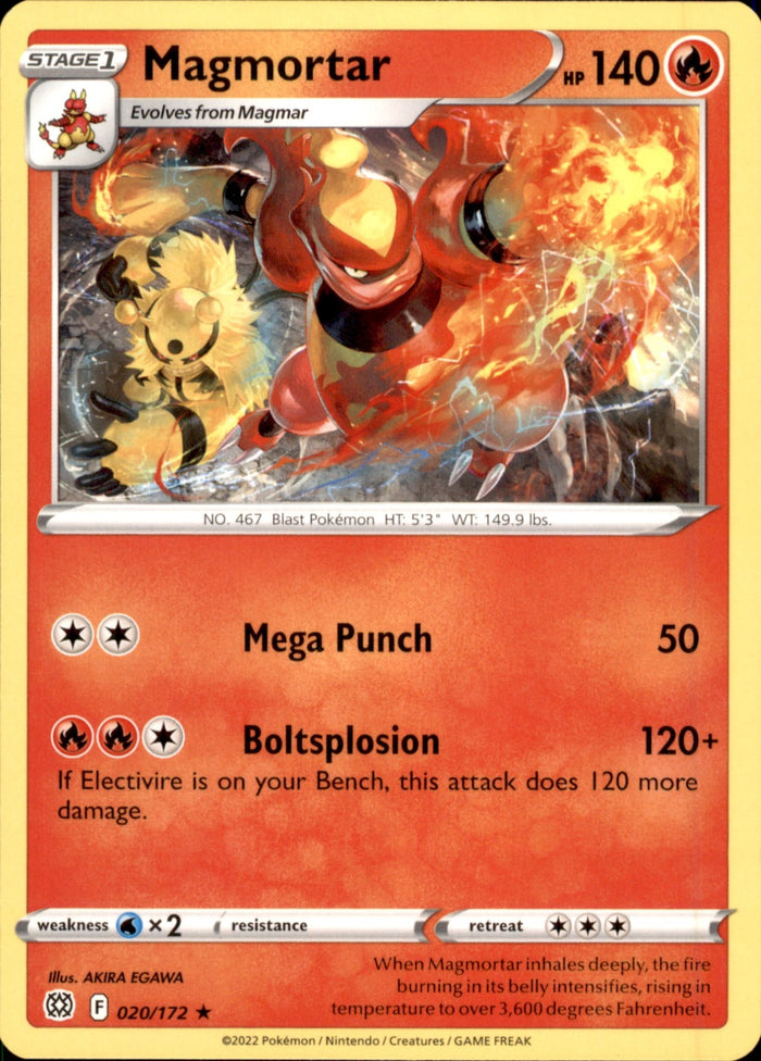 Magmortar Rare SWSH09: Brilliant Stars 020/172 NM