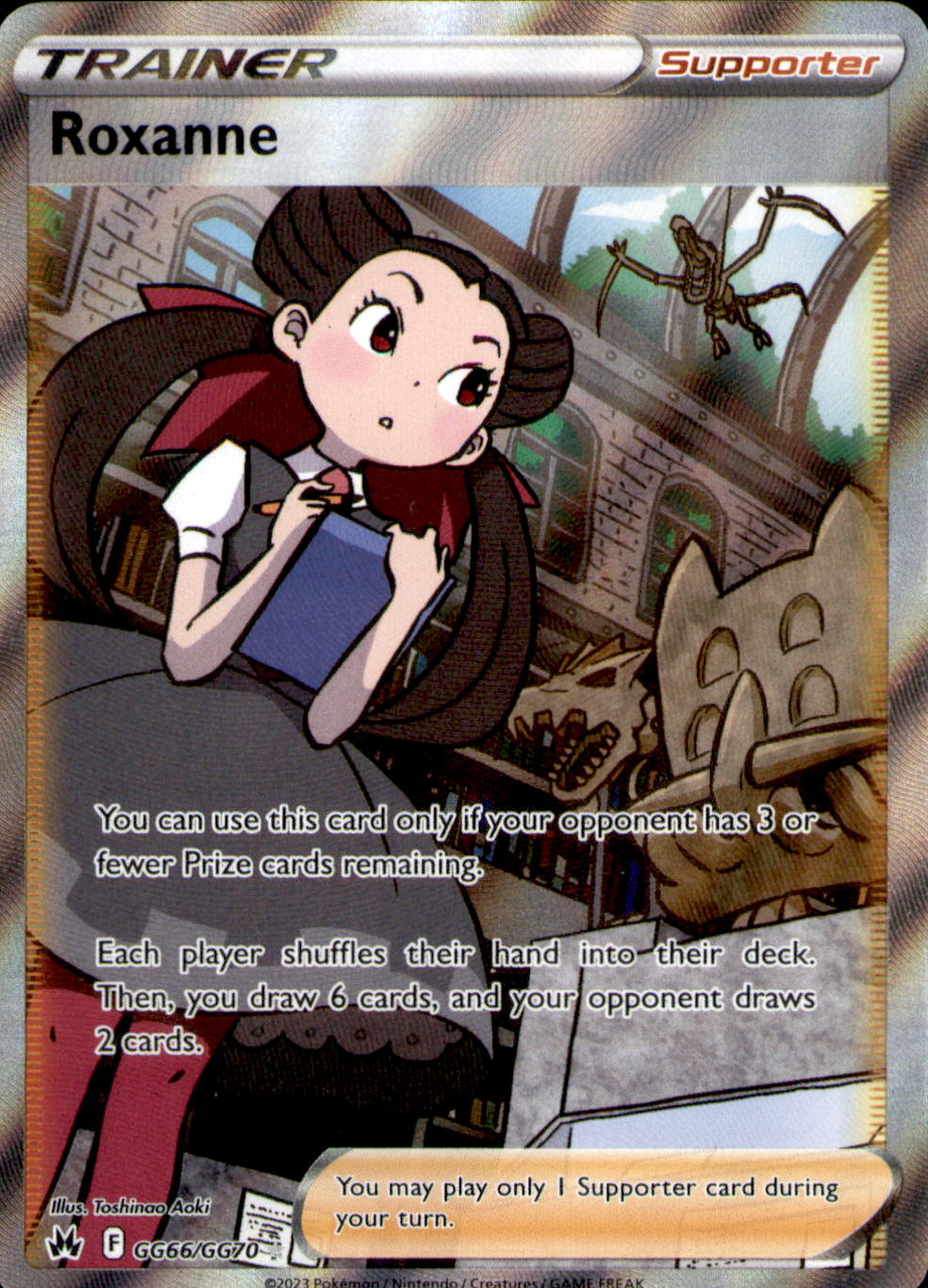 Roxanne Holo Ultra Rare SWSH: Crown Zenith: Galarian Gallery GG66/GG70 NM