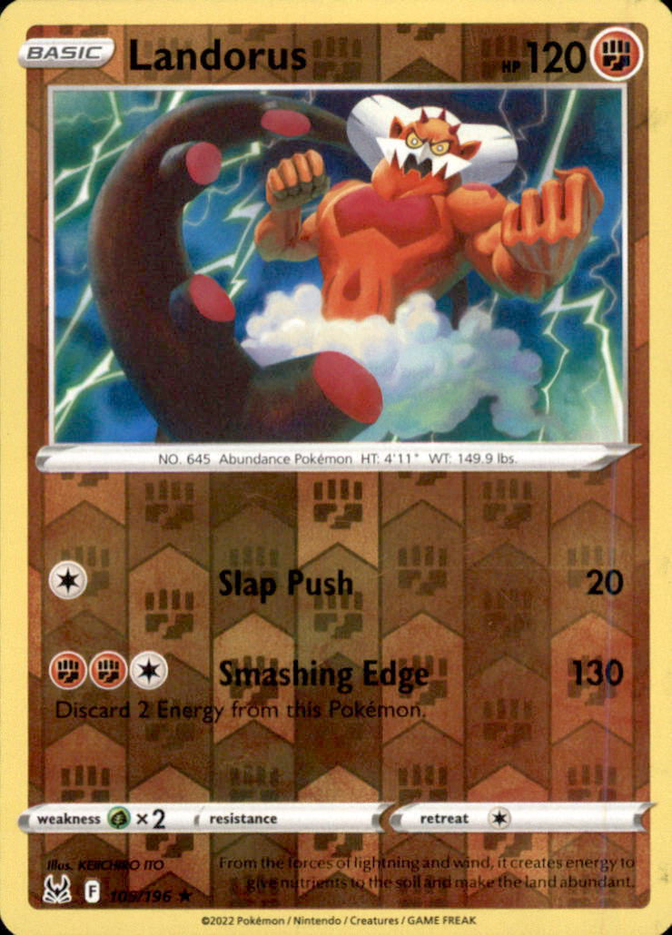 Landorus Reverse Holo Rare SWSH11: Lost Origin 105/196 NM